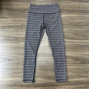 Ziya Active  Black White Striped Leggings Size 4 Women's Aztec